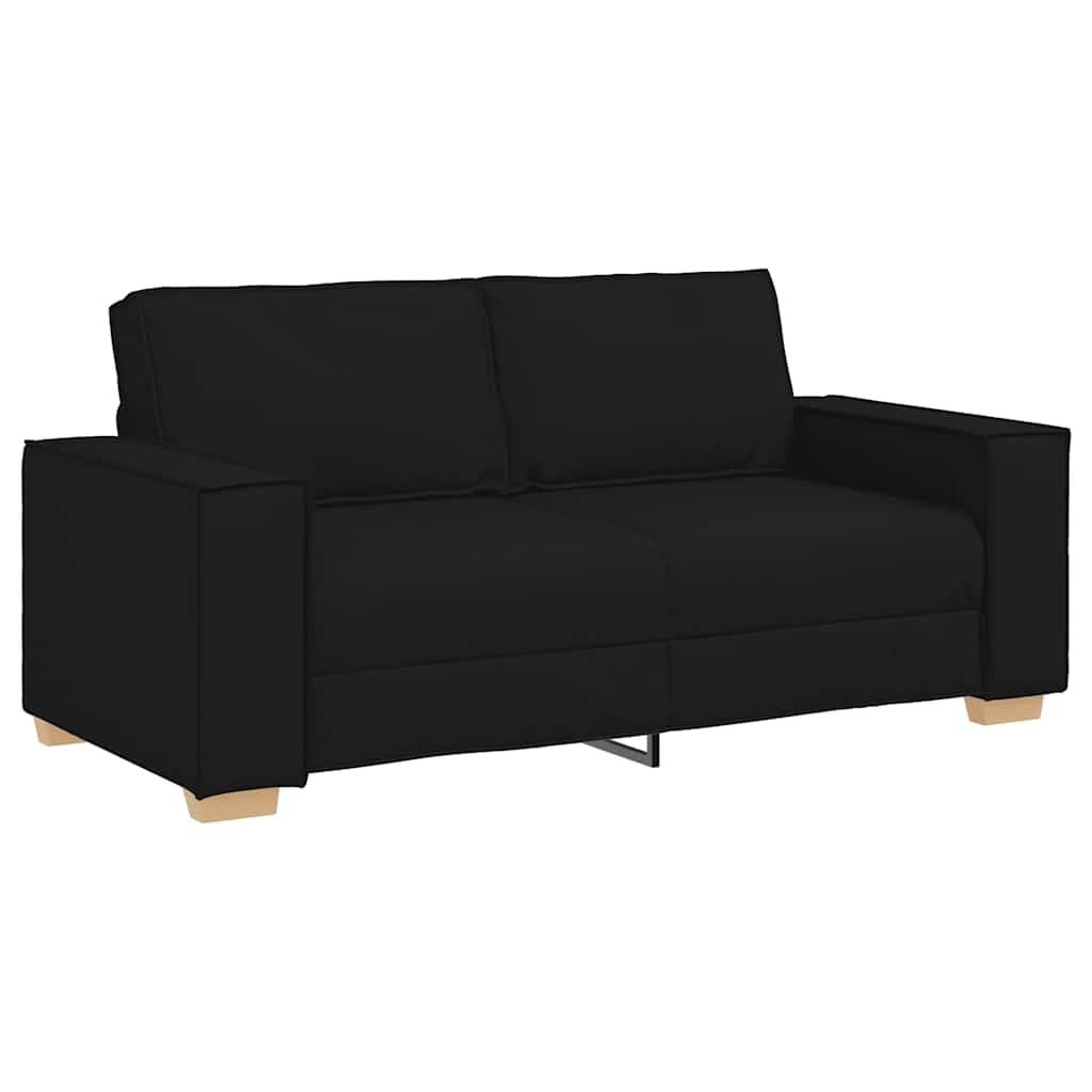 vidaXL 2-zitsbank Zwart 140 cm Stof