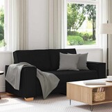 vidaXL 2-zitsbank Zwart 140 cm Stof