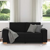 vidaXL 2-zitsbank Zwart 140 cm Stof