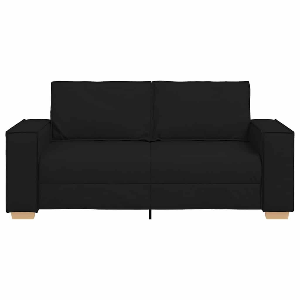 vidaXL 2-zitsbank Zwart 140 cm Stof