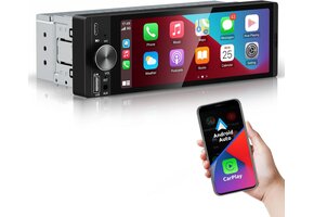 Universele 1-DIN Autoradio met 6.36" HD Touchscreen & CarPlay/Android Auto - 29% Korting!