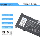 Laptop Batterij 33YDH voor Dell - 56% Korting!