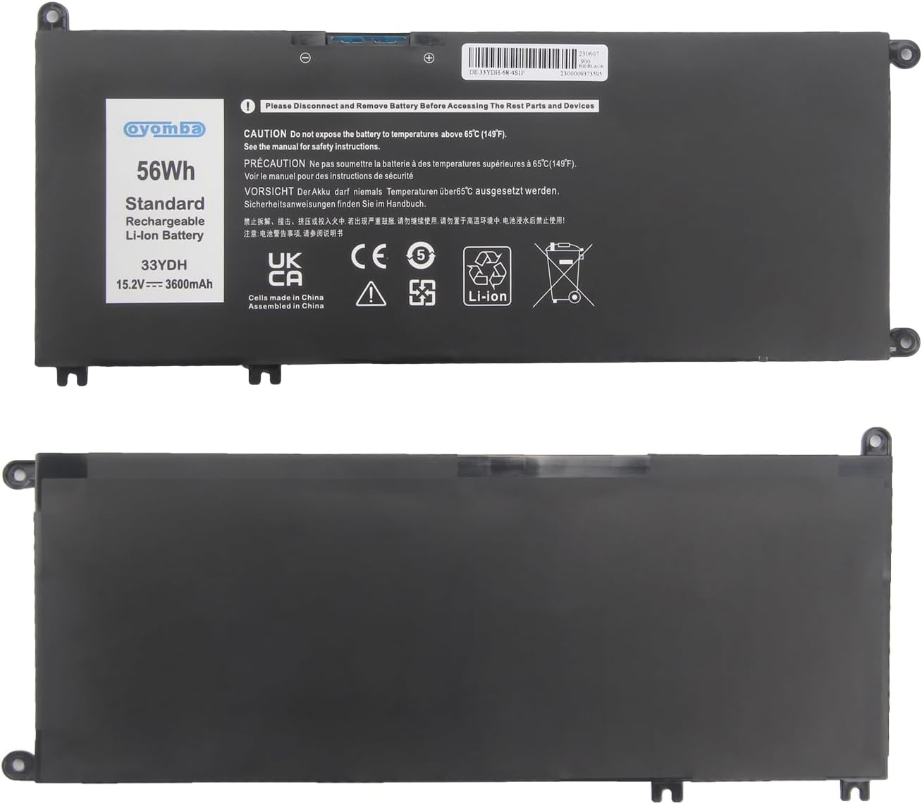 Laptop Batterij 33YDH voor Dell - 56% Korting!