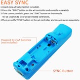 QUMOX Wii Remote met Motion Plus en Nunchuk Controller - Blauw
