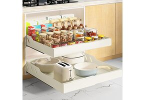 Uitschuifbare Keukenlade Organizer (2 stuks) - Crème Wit | 46% Korting