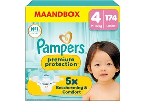 Pampers Luiers Maat 4 (9-14kg) - 174 Stuks - Gevoelige Huid - 29% Korting
