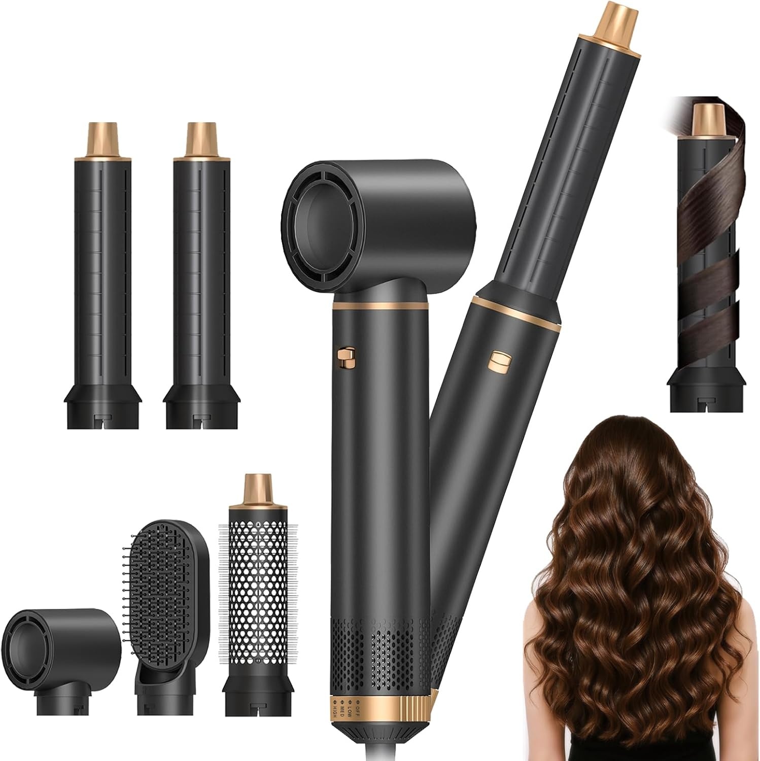 5-in-1 Airstyler Warmeluchtborstelset 1000W - Nu 57% Korting!