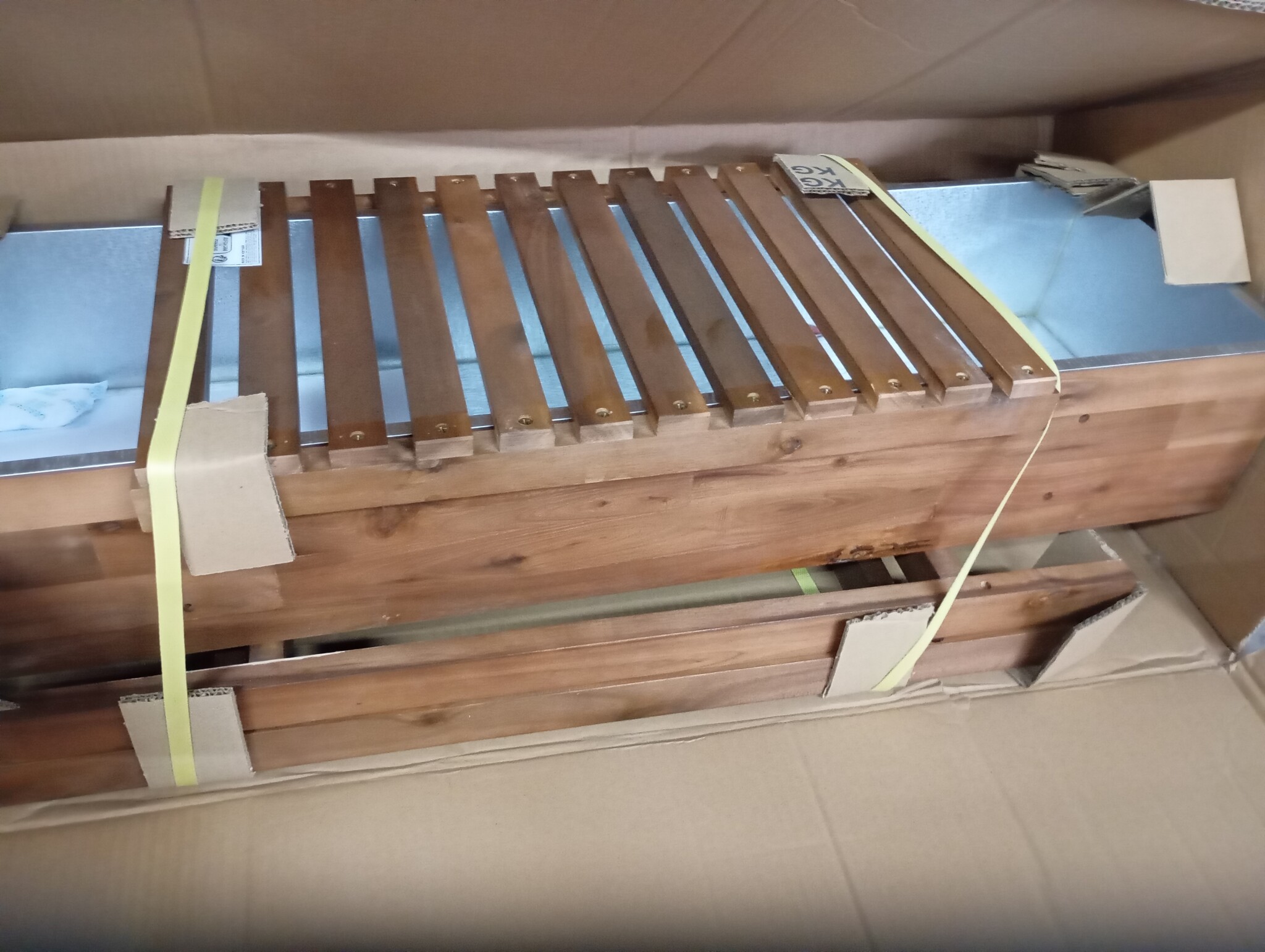 vidaXL Plantenbak verhoogd massief acaciahout en zink