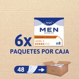 TENA Men Absorberende beschermers niveau 3, incontinentie voor heren, voor matige blaaszwakte, 48 beschermers (verpakking van 1 maand)