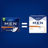 TENA Men Absorberende beschermers niveau 3, incontinentie voor heren, voor matige blaaszwakte, 48 beschermers (verpakking van 1 maand)