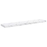 vidaXL Wandplank met opslag Wit Marmer 120 x 23,5 x 4 cm Bewerkt hout