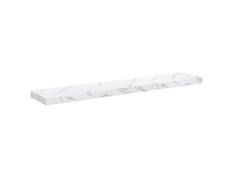 vidaXL Wandplank met opslag Wit Marmer 120 x 23,5 x 4 cm Bewerkt hout