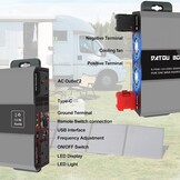 DATOUBOSS 2000W Power Inverter 12V DC to 240V AC Pure Sine Wave Inverter, Car Inverter 12V to 240V with AC Sockets Dual Car Adapter With LED Display Suitable for Home, RV, Camper, Truck