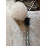 TWDEPART Kattenboom kattentoren met krabpalen voor katten binnen katten, kattenmeubilair activiteitencentrum klimboom met grote kattenappartement en hangende ballen, beige