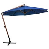 Zweefparasol Hout Azuurblauw 3,5x2,9m - 54% Korting!