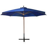 Zweefparasol Hout Azuurblauw 3,5x2,9m - 54% Korting!
