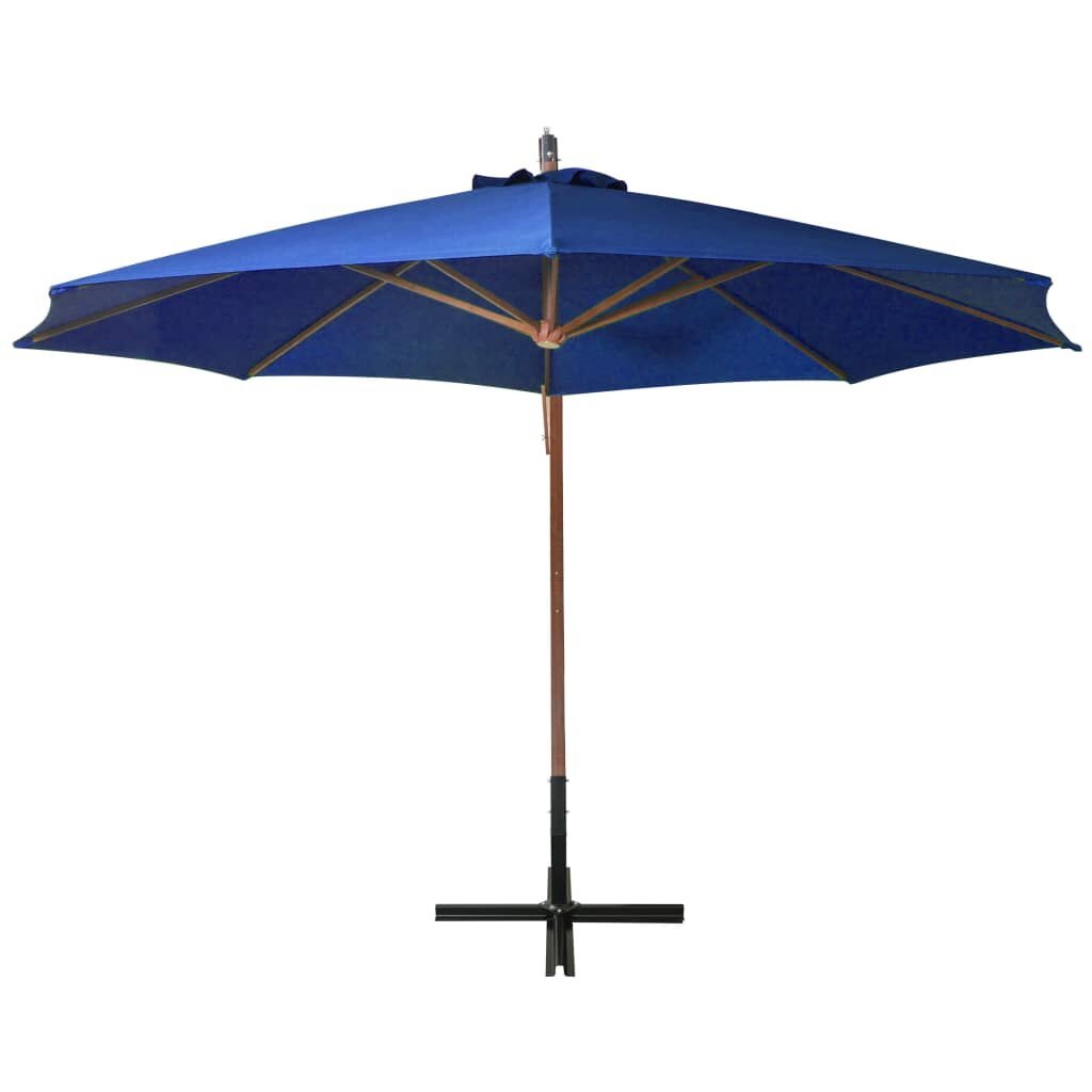 Zweefparasol Hout Azuurblauw 3,5x2,9m - 54% Korting!