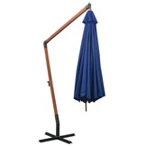 Zweefparasol Hout Azuurblauw 3,5x2,9m - 54% Korting!