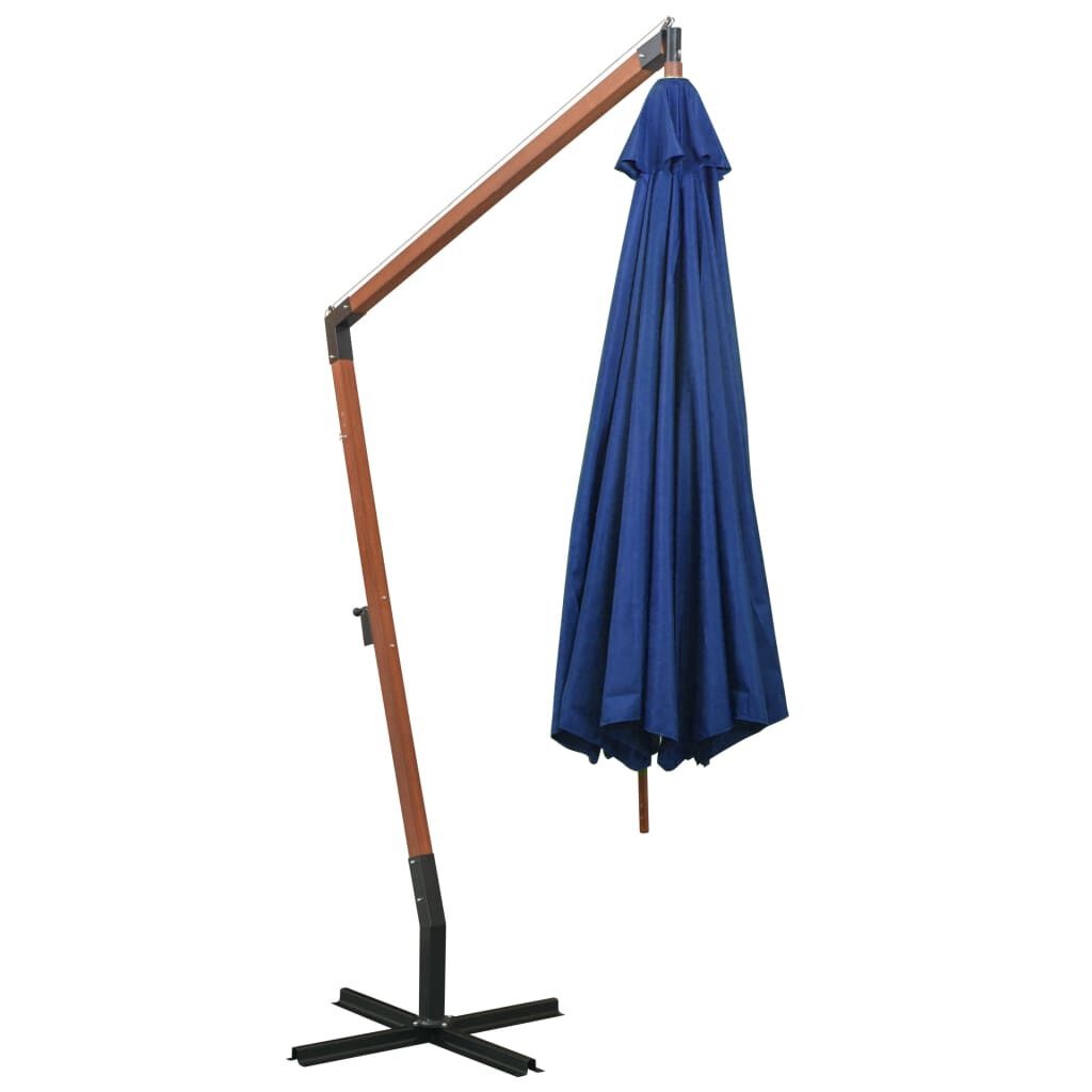Zweefparasol Hout Azuurblauw 3,5x2,9m - 54% Korting!