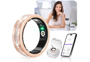 Slimme Ring Goud | Fitness Tracker | Slaap | SpO2 | IP68 Waterdicht | 59% Korting