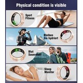Slimme Ring Goud | Fitness Tracker | Slaap | SpO2 | IP68 Waterdicht | 59% Korting