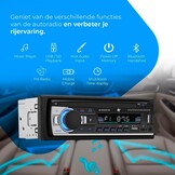 NK AutoRadio - Bluetooth Handsfree 4.0, AUX Functie, MP3 Speler en Dubbele USB Poort, FM Stereo Geluid, Handsfree Bellen, Afstandsbediening, LCD Scherm, iOS & Android