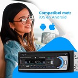 NK AutoRadio - Bluetooth Handsfree 4.0, AUX Functie, MP3 Speler en Dubbele USB Poort, FM Stereo Geluid, Handsfree Bellen, Afstandsbediening, LCD Scherm, iOS & Android