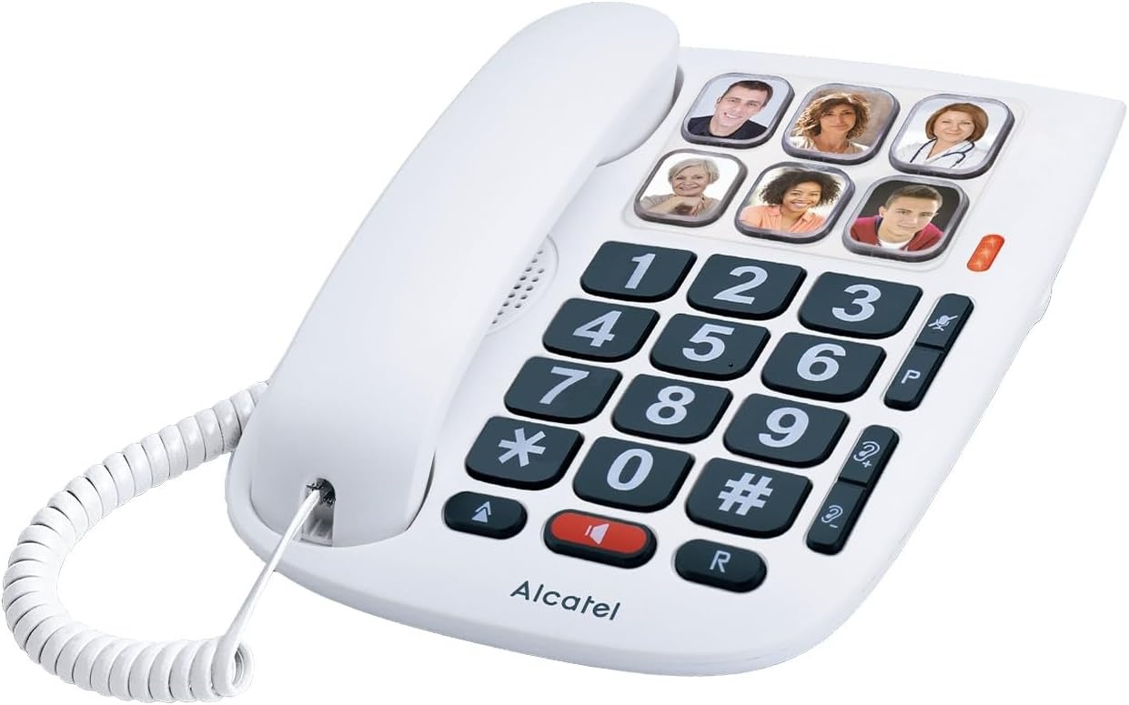 Alcatel Tmax 10 Kabel Gebonden Telefoon voor Senioren, Wit, 1 Stuk