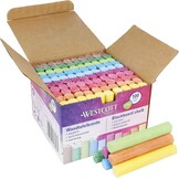 Westcott Krijt 100 stuks gekleurd | Voordeelverpakking Schoolbordkrijt met 1,2 cm ↓ in felle kleuren | Stofarm en gemakkelijk af te vegen | 8,5 cm lange krijtstiften | E-744987 00