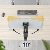 RICOO Monitor Mount TS2011 Mounting for flat screens with 17-27 inch with max VESA-Norm 100x100 bracket arm for desk-top or Workstation surface PC screen stand in Black