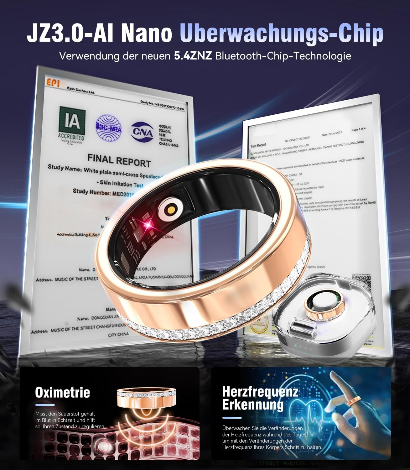 Smart Ring Fitness Tracker Goud - 59% Korting