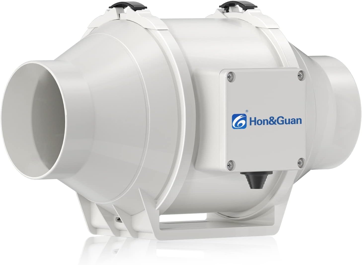 Hon&Guan Buisventilator 100mm - Kanaalventilator met 2 Snelheden voor Badkamer en Kantoor - Wit
