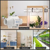 Hon&Guan Buisventilator 100mm - Kanaalventilator met 2 Snelheden voor Badkamer en Kantoor - Wit