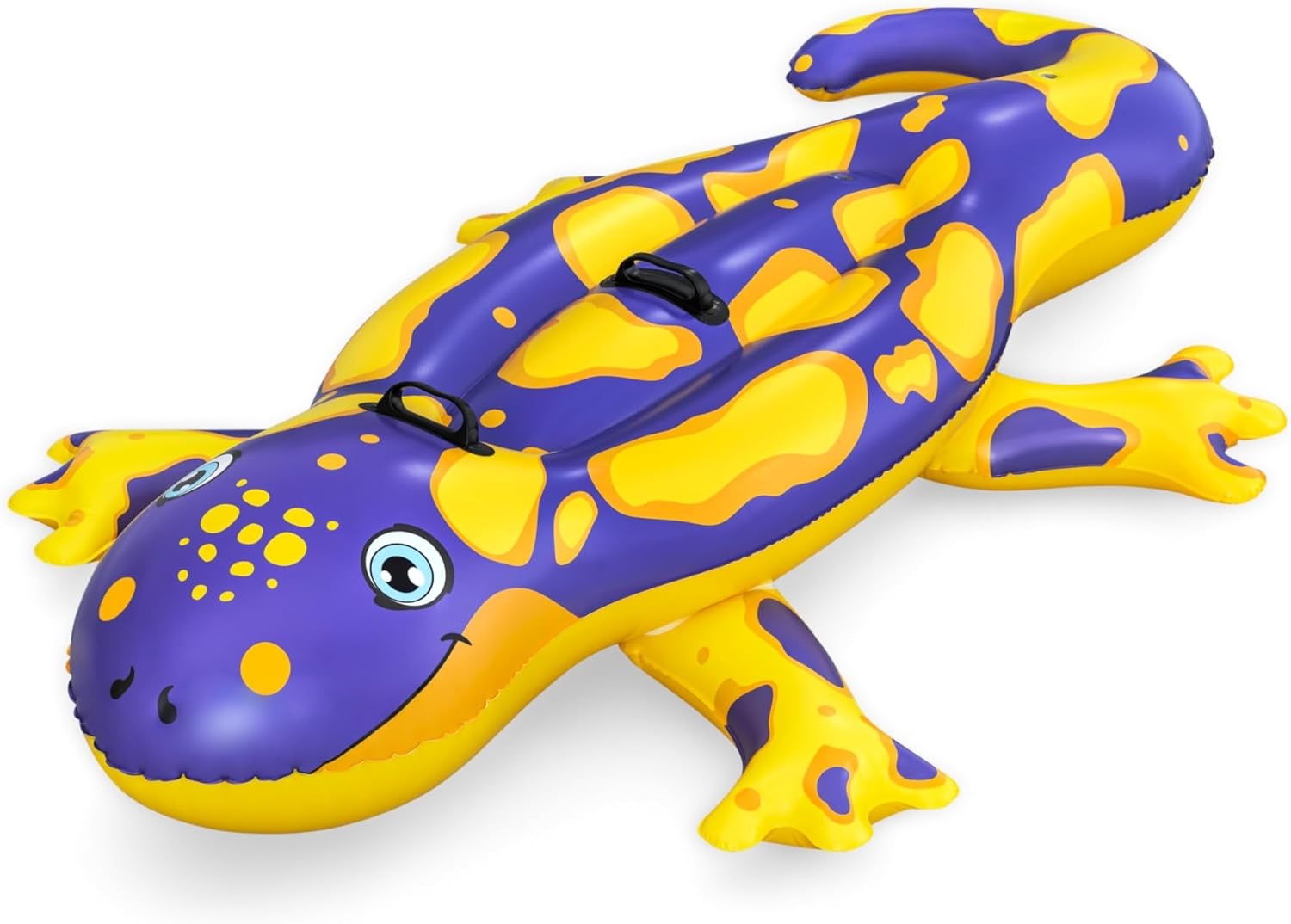 BESTWAY - Opblaasbare Salamander Zwemband - 41502 - Paars - Vinyl - 190cm x 119cm - Splashin' Salamander - Speelgoed voor Kinderen en Volwassenen - Zwembad - Berijdbaar - Handvat - XXL - Vanaf 3 jaar