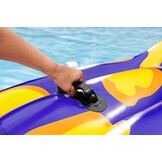 BESTWAY - Opblaasbare Salamander Zwemband - 41502 - Paars - Vinyl - 190cm x 119cm - Splashin' Salamander - Speelgoed voor Kinderen en Volwassenen - Zwembad - Berijdbaar - Handvat - XXL - Vanaf 3 jaar