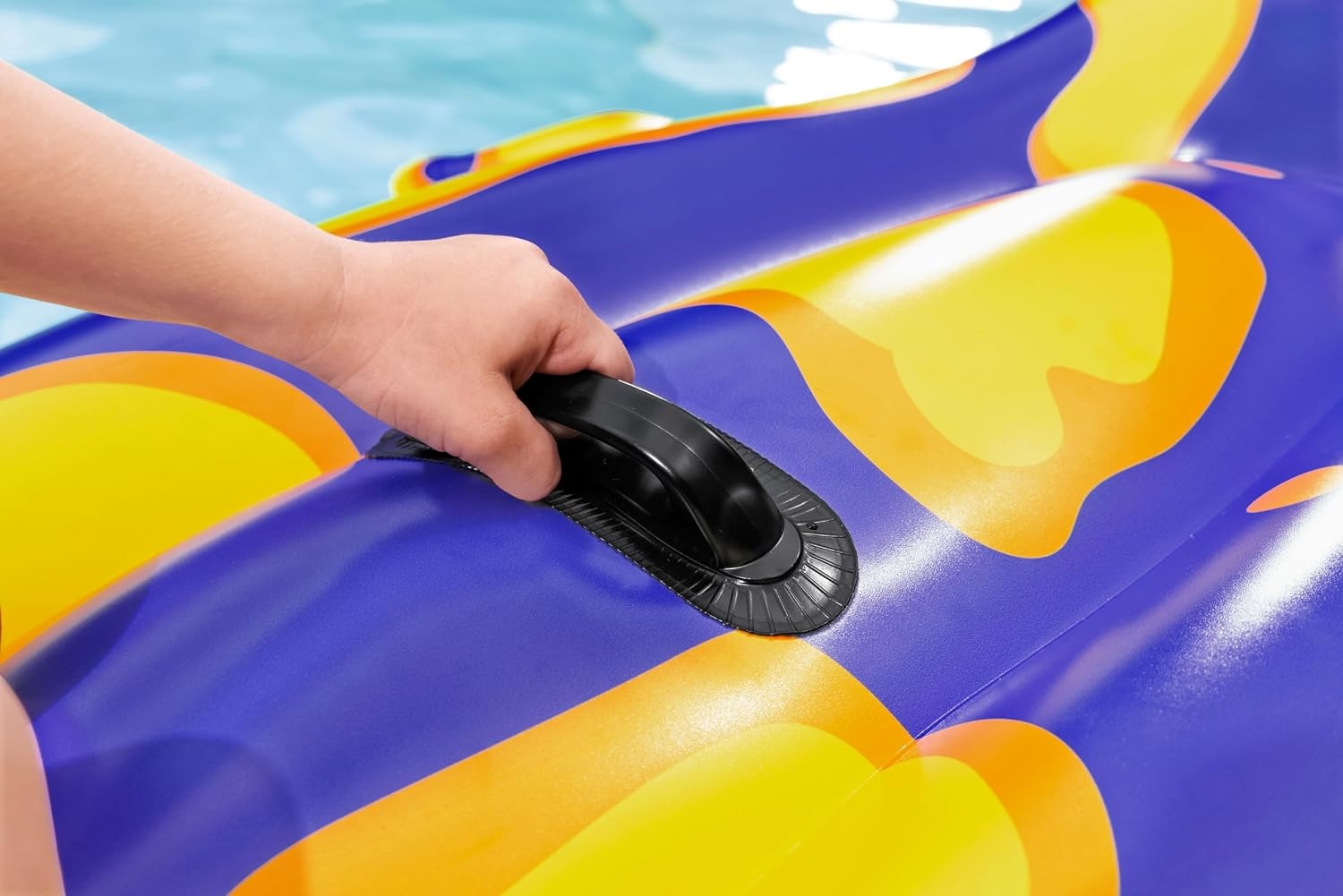 BESTWAY - Opblaasbare Salamander Zwemband - 41502 - Paars - Vinyl - 190cm x 119cm - Splashin' Salamander - Speelgoed voor Kinderen en Volwassenen - Zwembad - Berijdbaar - Handvat - XXL - Vanaf 3 jaar