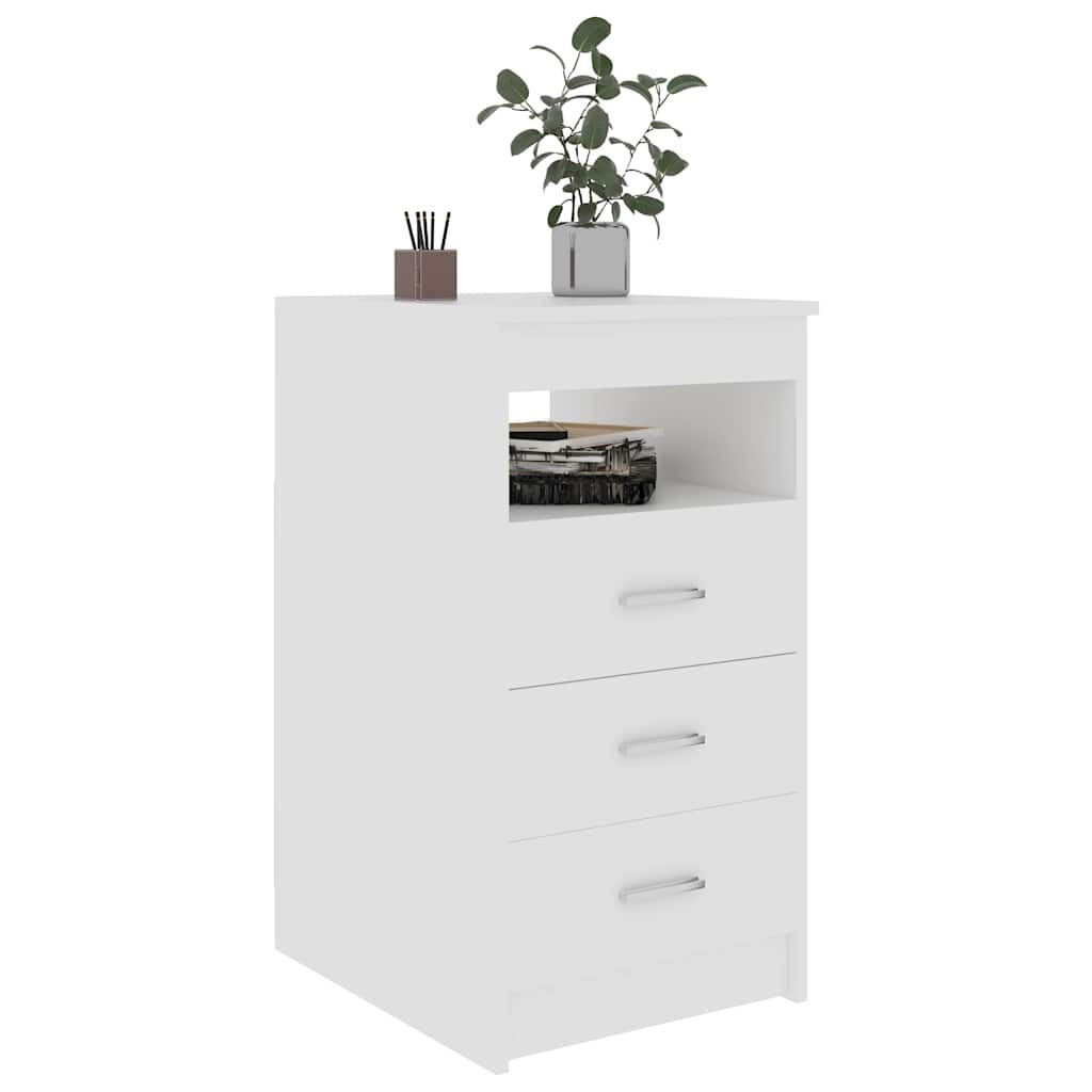 vidaXL Ladekast 40x50x76 cm bewerkt hout wit