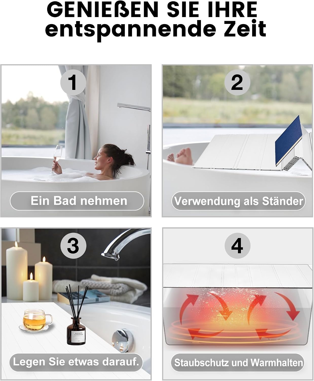 Badkuipafdekking 70x170cm PVC - Opvouwbaar & Waterdicht (61% Korting)
