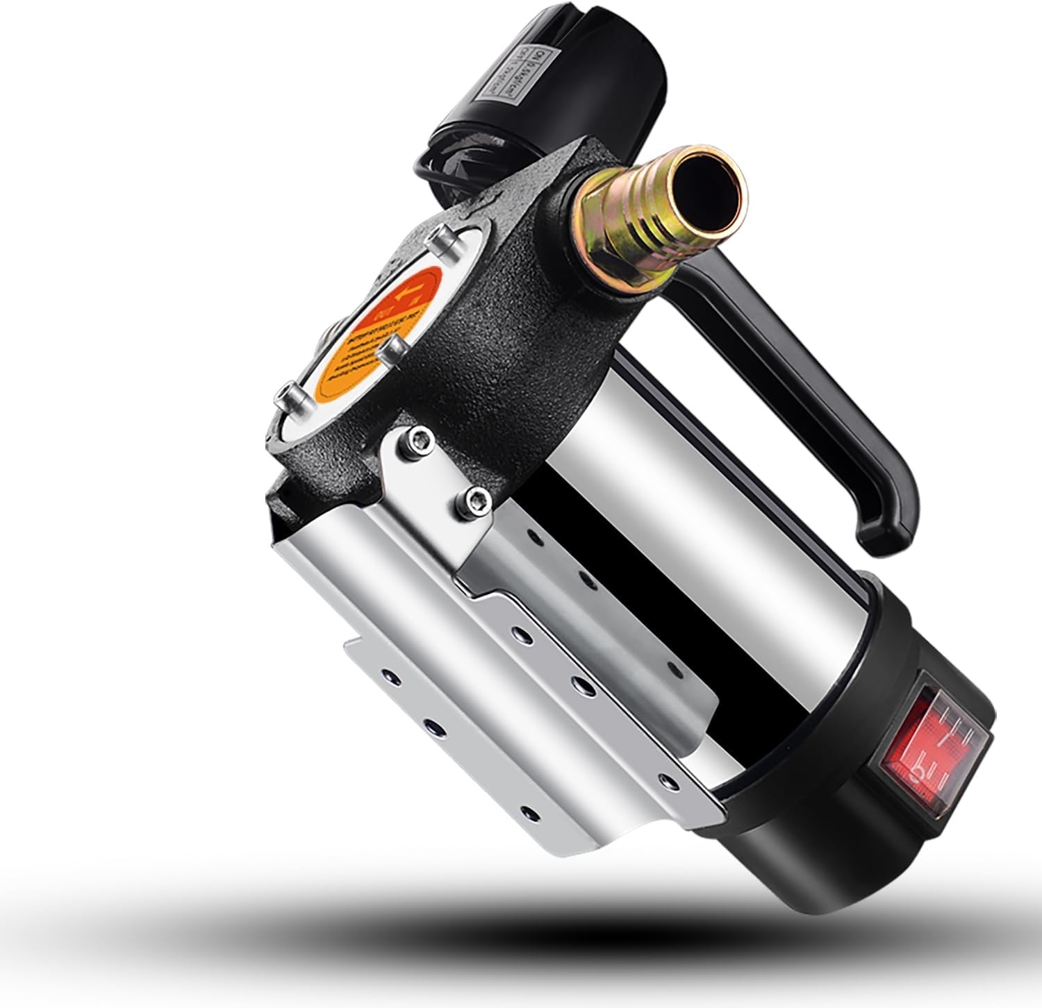 Brandstofoverdracht pomp kit, 12GPM draagbare elektrische zelfaanzuigende 12V 990W Diesel Transfer Pomp met automatische uitschakelmaatmondstuk 6 meter slang voor diesel, kerosine, machine,