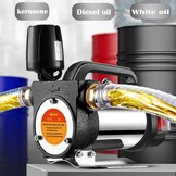 Brandstofoverdracht pomp kit, 12GPM draagbare elektrische zelfaanzuigende 12V 990W Diesel Transfer Pomp met automatische uitschakelmaatmondstuk 6 meter slang voor diesel, kerosine, machine,