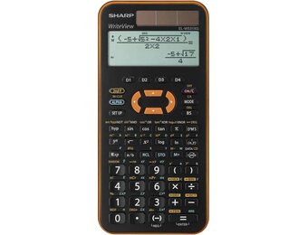 Sharp EL-W531 XG-YR wetenschappelijke rekenmachine schrijfweergave metallic oranje 335 functies TWIN-vermogen voor grammatica/middelbare school