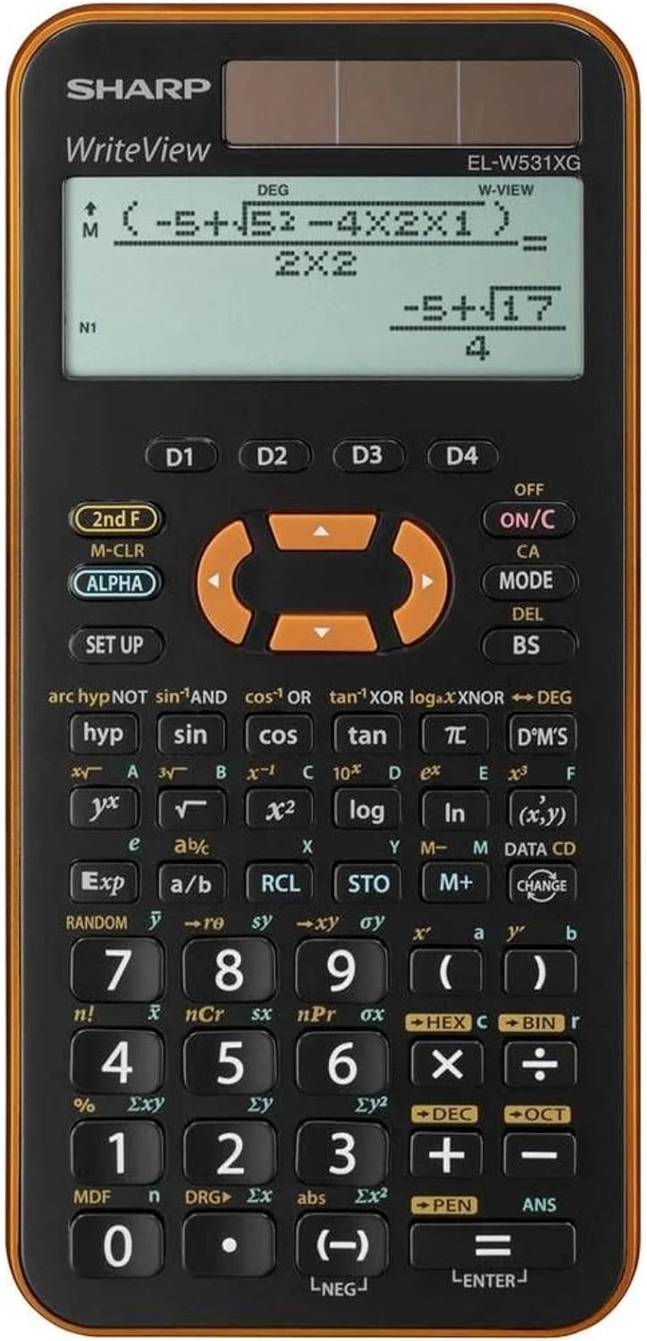 Wetenschappelijke Rekenmachine Sharp EL-W531XG Oranje | 335 Functies | 55% Korting