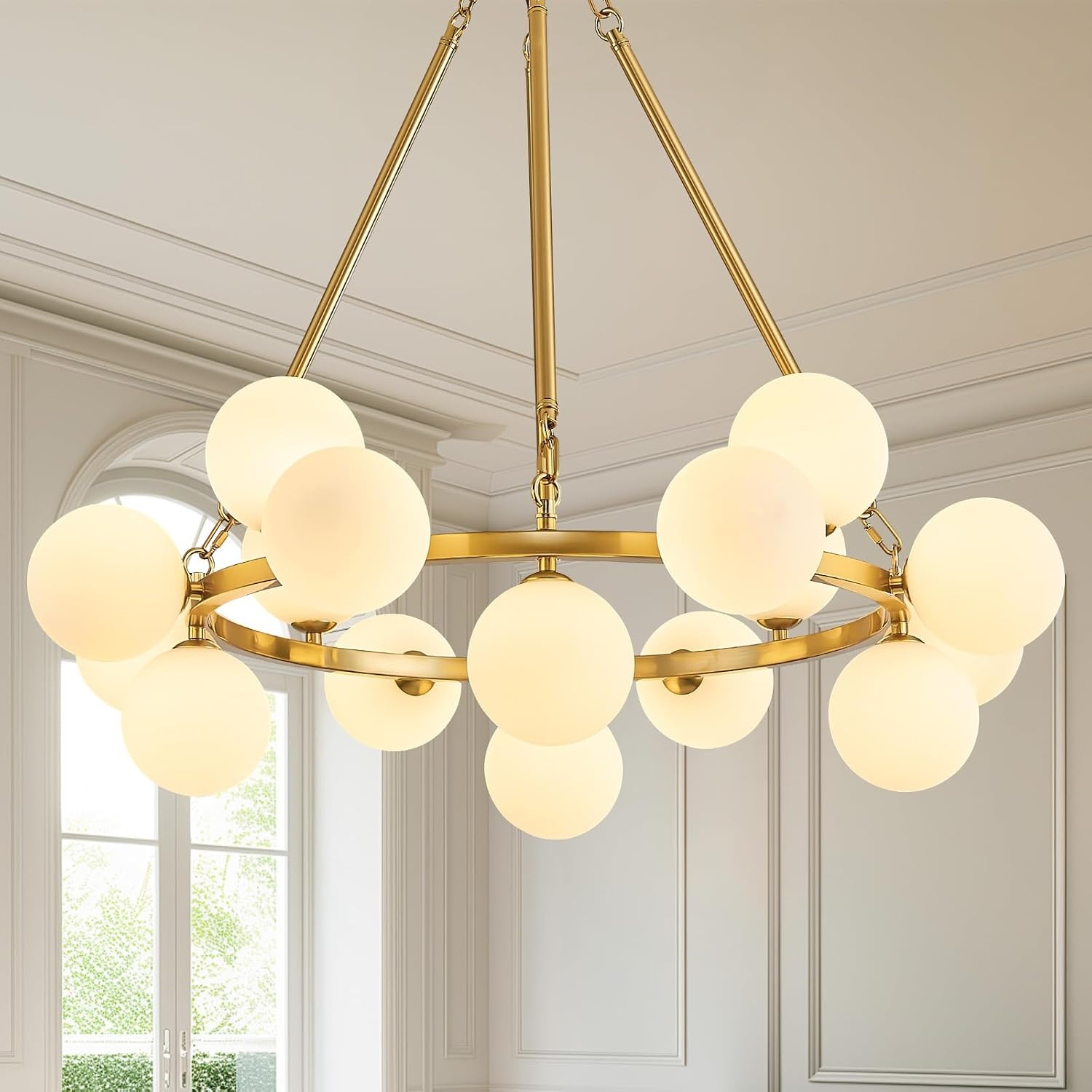 Moderne Gold Wandleuchte 2 Stück,Vintage Wandlampe mit Glasschirm für Wohnzimmer Schlafzimmer Nachttisch Esszimmer Hotel