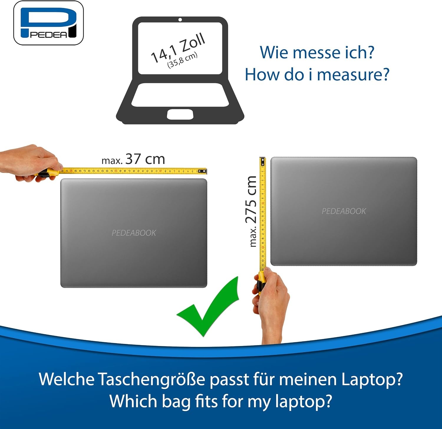 Pedea Trend Laptop Sleeve - 14,1 inch - Zwart