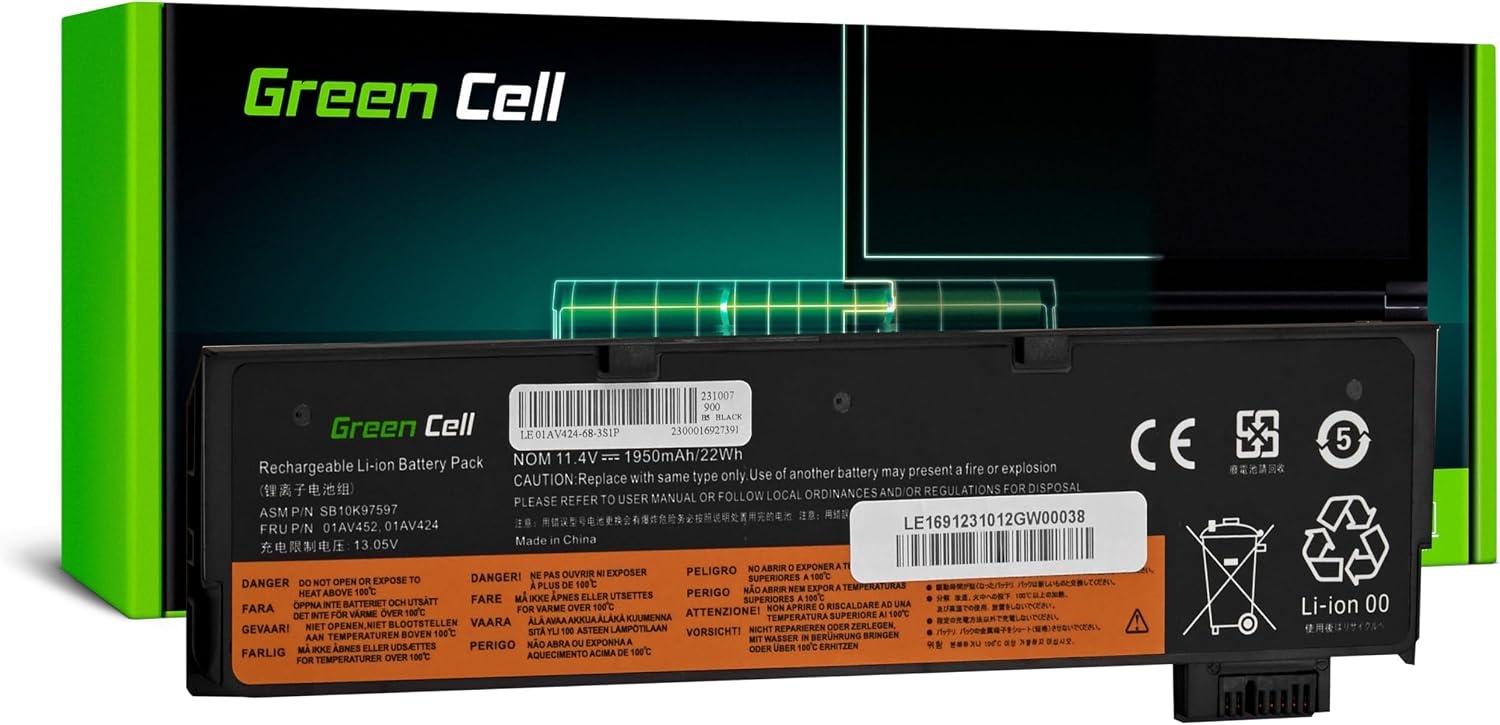 Green Cell Laptop Batterij voor Lenovo ThinkPad A475 A485 P51S P52S T25 T470 T480 T570 T580 / 01AV422 01AV423 01AV424 01AV425 01AV426 01AV427