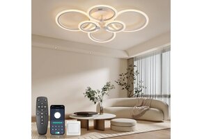 Moderne LED Plafondlamp 54W - Dimbare Woonkamerlamp met Afstandsbediening & APP