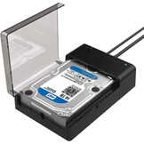 SABRENT SSD/HDD 2,5/3,5 inch docking station, USB 3.2 Gen1 harde schijf, SATA naar usb behuizing met voeding 12v, harde schijf externe adapter case type A met 1,8m kabel, zonder gereedschap (EC-DFLT)