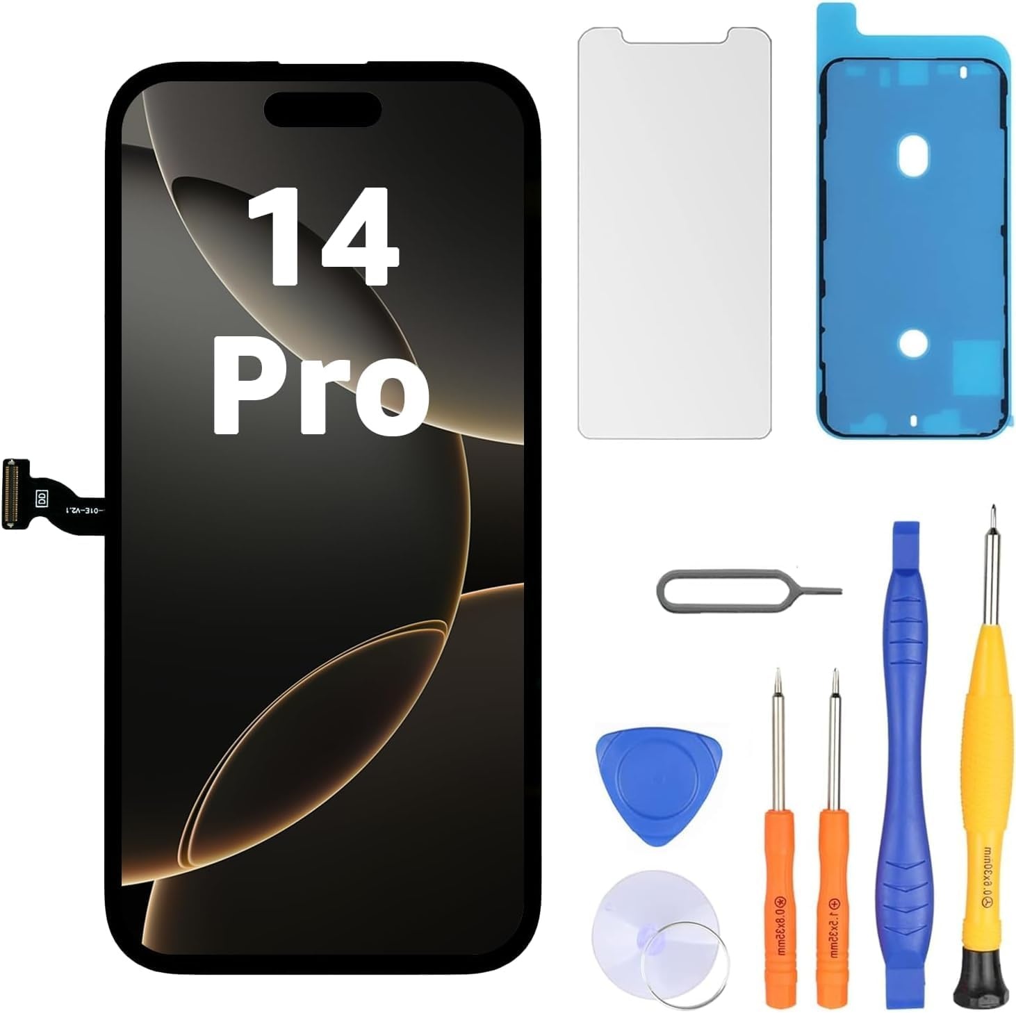 LL TRADER Screen for iPhone 14 Pro LCD 6.1 Inch FHD Touch Screen Digitizer Frame Assembly Repair Kit U01 - Maat iPhone 14 Pro LCD