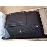 vidaXL Rolkast met plank Zwart eiken 60 x 48 x 81 cm Bewerkt hout