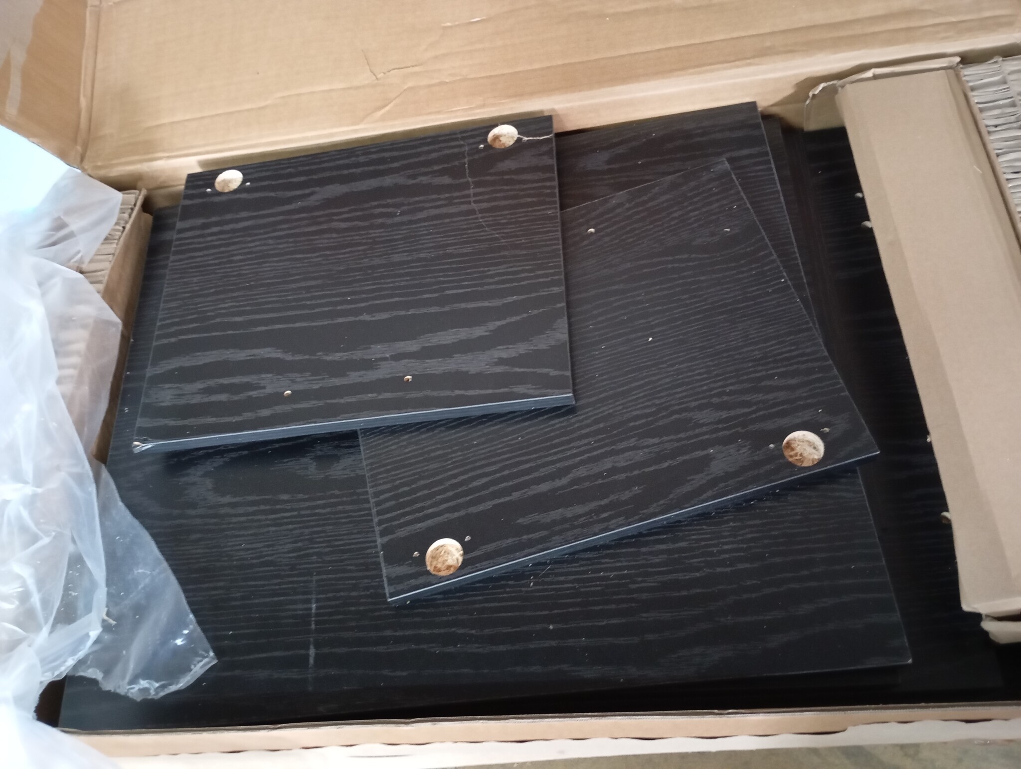 vidaXL Rolkast met plank Zwart eiken 60 x 48 x 81 cm Bewerkt hout